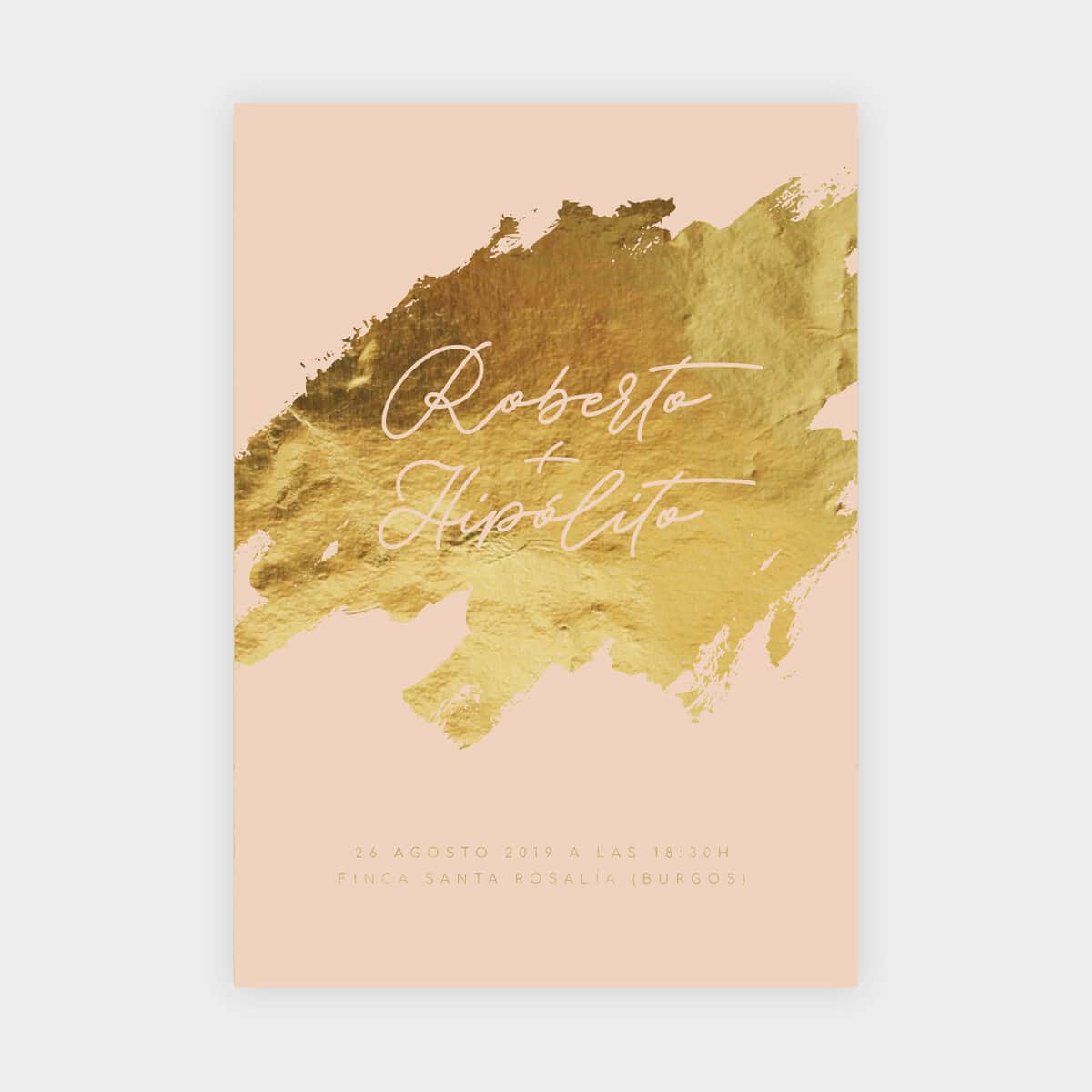 Invitación Dorada Brush - Imagen 4